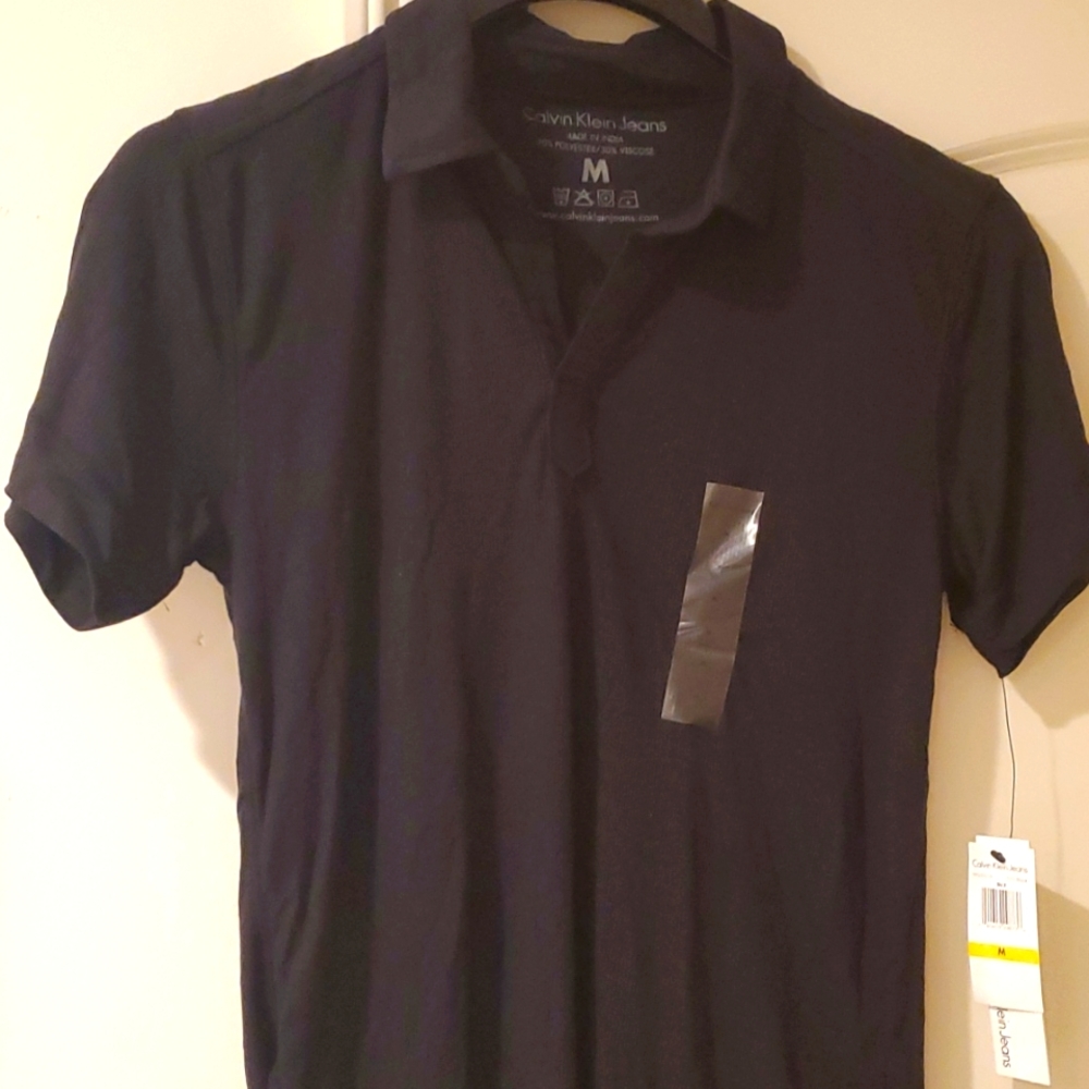 New Calvin Klein Short Sleeve Collard Shirt
